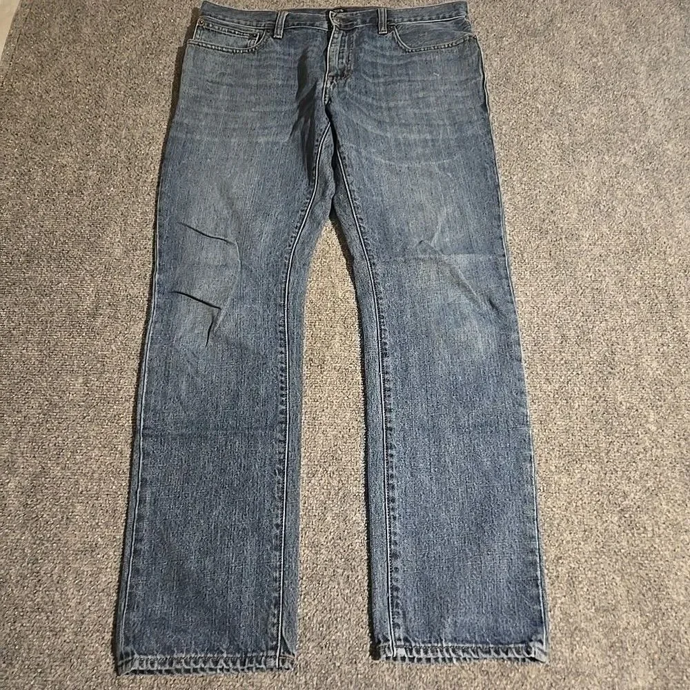 J Crew Denim Jeans Mens 33x30 Blue The Driggs Straight 5 Pocket Casual